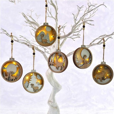 Julbelysning för fönster, 6 varmvita LED-lampor