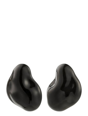 Lian Earrings Silver-Plated/Black Black Pilgrim