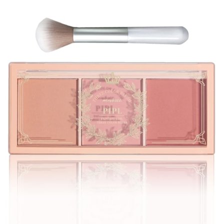 Blush til kinder, 3 i 1 farve Matt Face Blush Make Up Powder