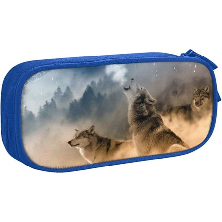 Stor ulve penalhus med 2 rum, penalhus, penalpose, taskeorganisator til piger, drenge, studerende, skole, kontor, college - One Size67046