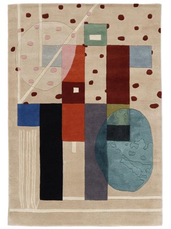 Tapis De Laine People Of Constructivism Beige/Multicolore