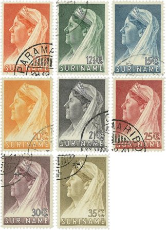 Suriname 1936 - NVPH 167/74 - Stemplet