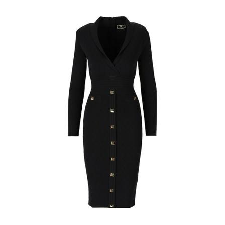 Elisabetta Franchi, Dresses Zwart, Dames, Maat:S,Viscose