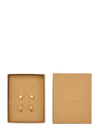 Halo Gift Set Earrings 3-In-1 Set Gold Pilgrim