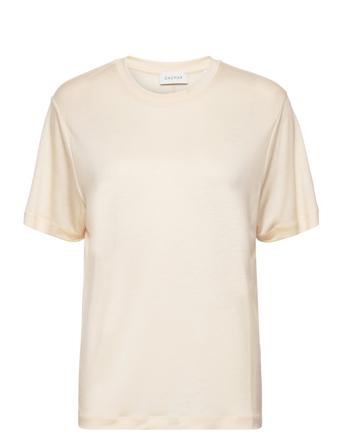 Claudia T-Shirt T-shirts & Tops Short-sleeved Creme House Of Dagmar*Betinget Tilbud