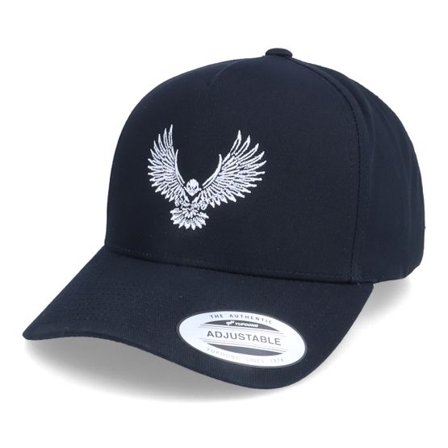 Iconic - Svart adjustable Keps - Eagle Charge Black A-Frame Adjustable @ Hatstore