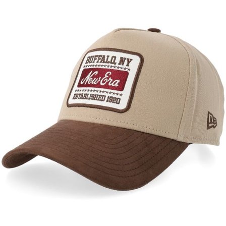 New Era - Beige adjustable Keps - Ne Patch Suede Camel/Brown A-frame Adjustable @ Hatstore