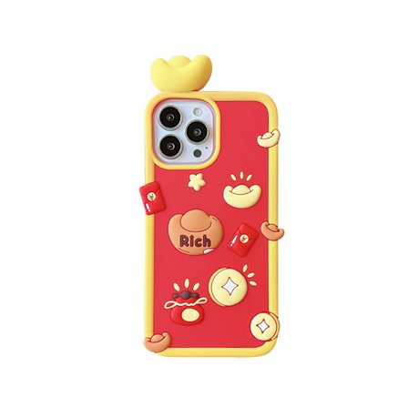 QU-Stødsikkert Dyre Kawaii Tegneserie Sød Silikone Telefoncover Kompatibelt med iPhone 14 Plus 14 13 12 11 Pro Max Cover 11 For iPhone 14