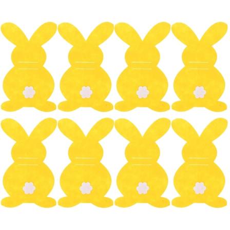 8 kpl hopealaitasarjaa Pääsiäisjuhlat Hopealaitaspussin ruokailuvälinepidike Ruokailuvälineiden puputasku (16X10cm, keltainen)
