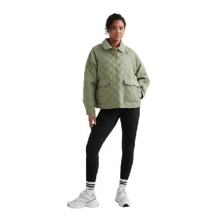 aim'n Pale Khaki Quilted Femme Jacket Friluftsjackor Dam Grön S