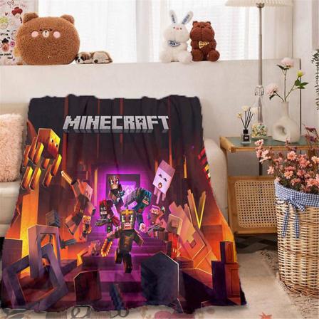 125x150/150x200cm Minecraft Peitto Pehmeä Lämmin Pehmopeitto Sohvalle Sängylle Tuolille Leirintämatkalle Koti Dekor Lahja C 125x150cm
