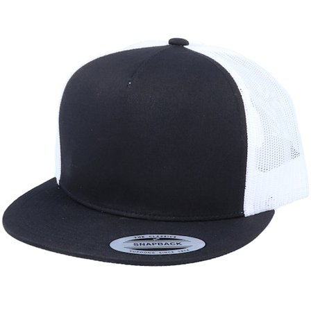 Yupoong - Preto trucker Boné - Classic Black/White A-Frame Trucker Snapback @ Hatstore