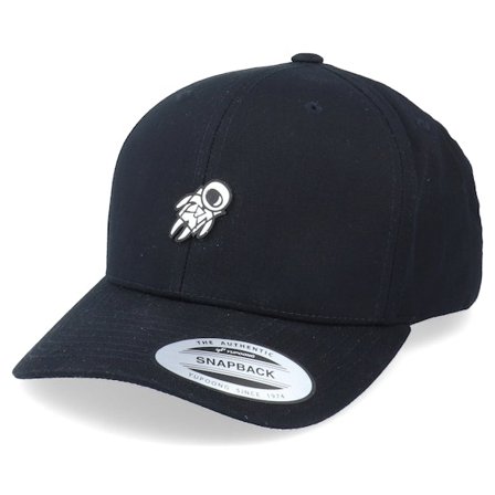 Kinder Kiddo Cap - Schwarz adjustable Cap - Kinder Tiny Astronaut Rubber Patch Black Adjustable @ Hatstore