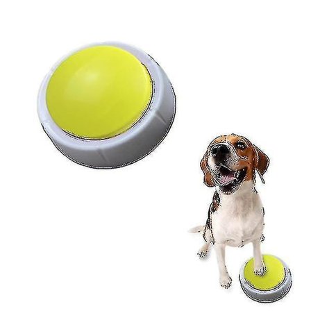 Lemmikkieläinten viestintäpainike Kaiutin Koira Puhuva lelu Äänitallennin Koiran viestintäpainike(Keltainen)