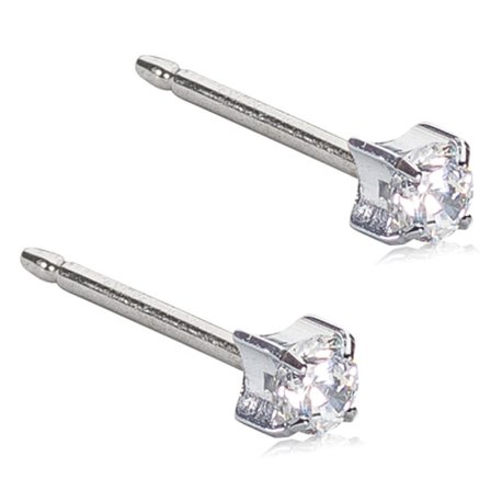 Blomdahl Örhängen ST TIFFANY 3 MM, CZ VIT