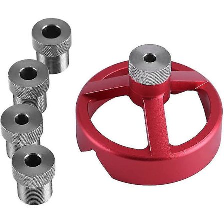 Borguideredskab - 6//7/8/9/10 mm træbearbejdningscentreringsværktøj lodret borguideredskab (rød/blå