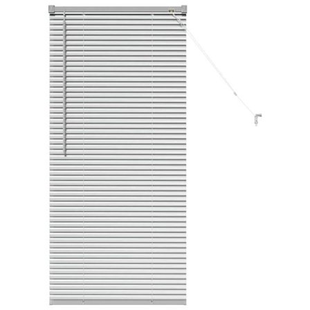 Venezianiska aluminiumshängare - vidaXL - Silver - 65x130 cm - Matt finish - Utomhusmontering - Manuellt handtag