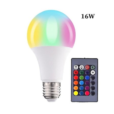 Värilliset LED-lamput, RGBW himmennettävät LED-lamput E27 kaukosäätimellä tunnelmavalaistus muisti- ja ajastimen toiminnolla, 7 kirkkaustasoa kotiin/d
