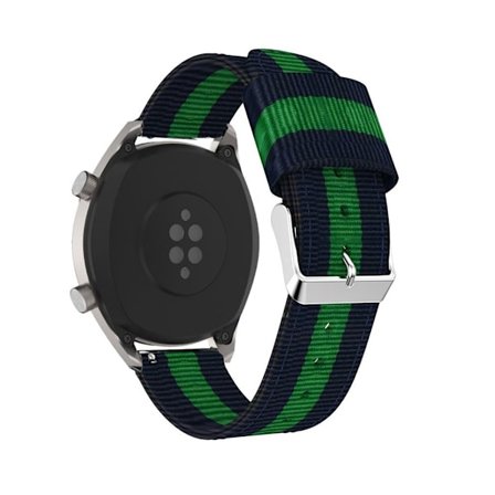 Huawei Watch GT 22mm klockband av nylon - Blå / Grön