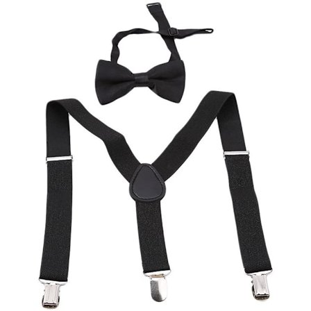 Barn Gutter og Jenter Bukseseler Elastiske Justerbare Selger Klips-på Med Sløyfe Sett