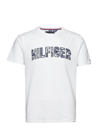 Cn Ss Tee T-shirts Short-sleeved Hvit Tommy Hilfiger