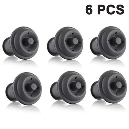 Vacu Vin vakuumproppar för vin - set om 6, flerfärgade, för [kk]