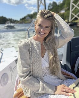 Strickjacke Tresser - Du Store Alpakka