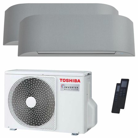 Condizionatore Toshiba Haori dual split 7000+7000 BTU inverter A++ wifi unità esterna 4 kW