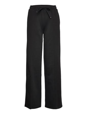 Micro Logo Seam Wide Leg Pant Vida Byxor Svart Calvin Klein