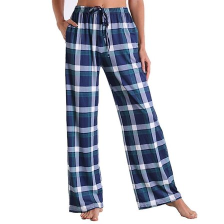 Kvinnors Pyjamasbyxor Stretch Lounge Byxor Rutig Pyjamas Botten