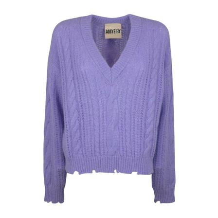 Aniye By V-neck Strik Lilla, Dame Striktrøjer
