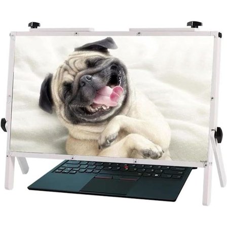 Uusin malli 2025 tietokoneen näytön suurennuslasi pöytäkoneelle, 22" sinistä valoa estävä kannettavan tietokoneen näytön suojapidike, 3X suurennuslasi