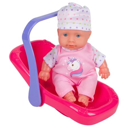 Babydukke med Bilsete