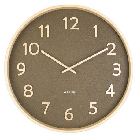 Karlsson Pure seinäkello 40 cm, sammaleenvihreä