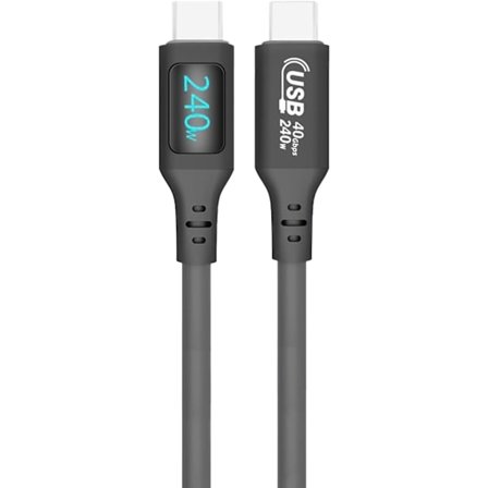 USB C til USB C-kabel 5A PD240W LED-skjermkabel Hurtiglading Type C-telefonladerkabel 40 Gbps datakabel Hurtiglading