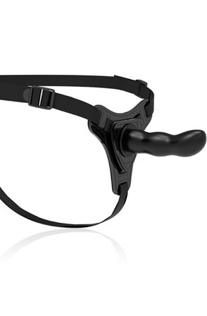 Silicone Strap-On Black G-Spot 16 cm