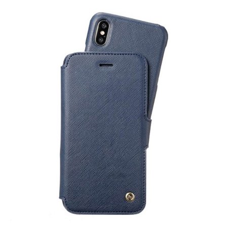 iPhone XS/X Case ​​​​Stockholm Separat Notebook Type Case (marinblå)