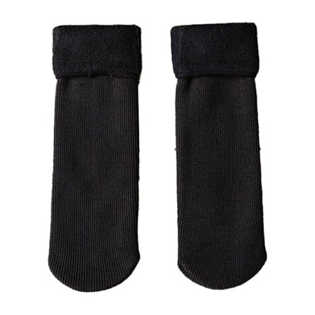 Ekstra tykke ullsokker for kvinner - myke, varme, komfortable. Dame svart KLB