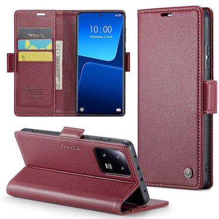 Caseme 023-serien för Xiaomi 13 Pro 5g Pu Leather Flip Cover Rfid Blocking Wallet Phone case
