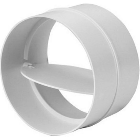 100 mm:n liitäntä takaiskuventtiilillä pyöreä tuuletusputki 100 mm