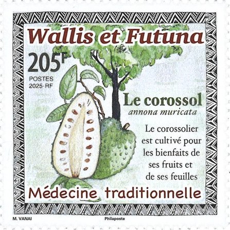 Wallis og Futuna - Soursop frugt - Postfrisk frimærke