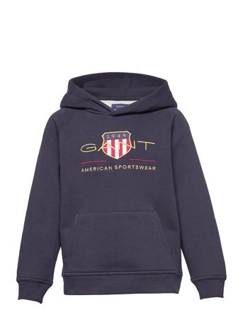 Archive Shield Hoodie Hoodie Trøje Blå GANT