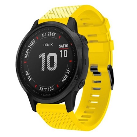 Garmin Fenix 6S klockarmband i silikon - Gul