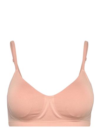 Lght Lined Bralette Lingerie Bras & Tops Soft Bras Tank Top Bras Rosa Calvin Klein