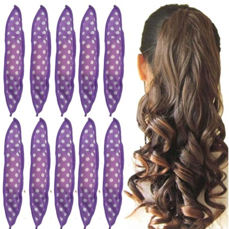 10 stk Bløde Krøllevalser til Natlige Varmefrie Krøller, Ingen Varme Skumvalser