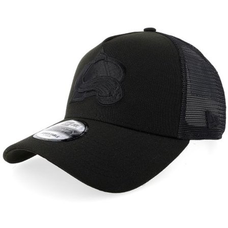 New Era - NHL Svart trucker Keps - Hatstore Exclusive x Colorado Avalanche 9FORTY Black A-frame Trucker @ Hatstore
