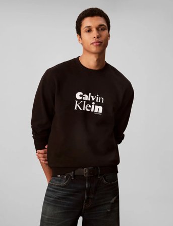 Calvin Klein Ls Eu 350Terry Calvin Bold Graph - Black - XS
