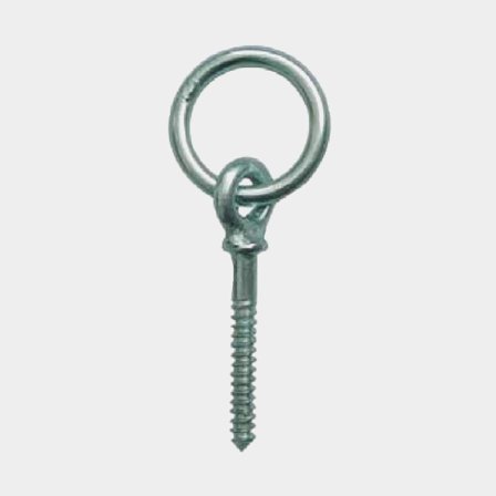 Bryggring galvad trägänga 12x100mm