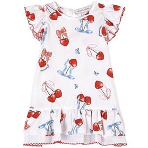Monnalisa White Cherry Dress 12 Months - Dresses - 12 months - White - Mädchen