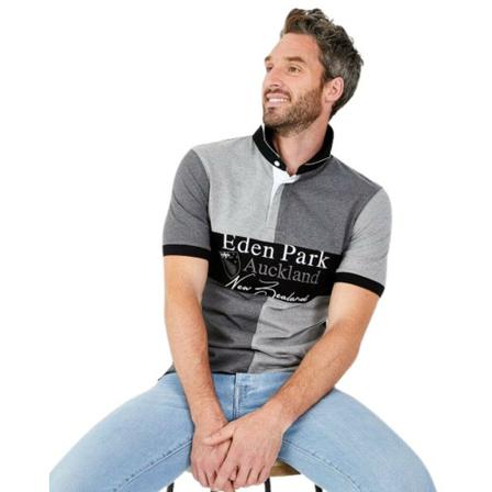 Eden Park, Short sleeve polo shirt Zwart, Heren, Maat:M